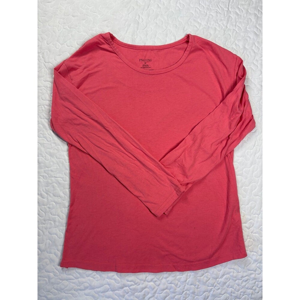 PNAEONG Pink Long Sleeve Shirt Size Medium